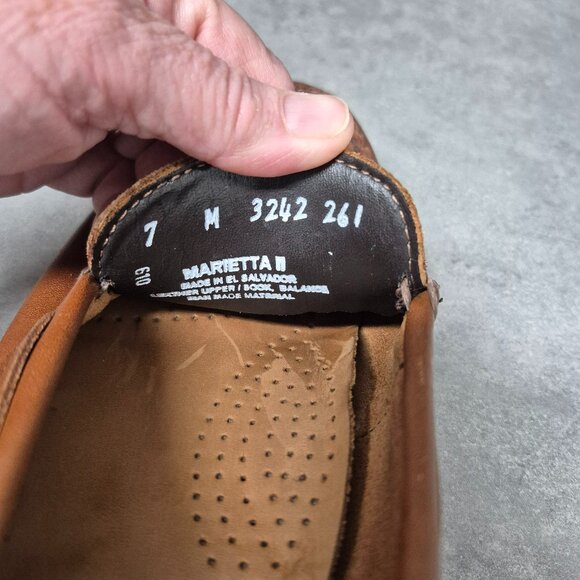 7 Bass Weejuns Marietta ll Brown Leather Tassel Kiltie Loafers - Picture 12 of 13